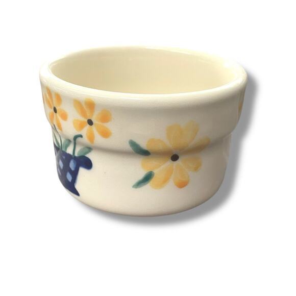 Bath & Body Works at Home Candle Holder Flowers Daisy Yellow Blue 4.25" Decor - Picture 3 of 12